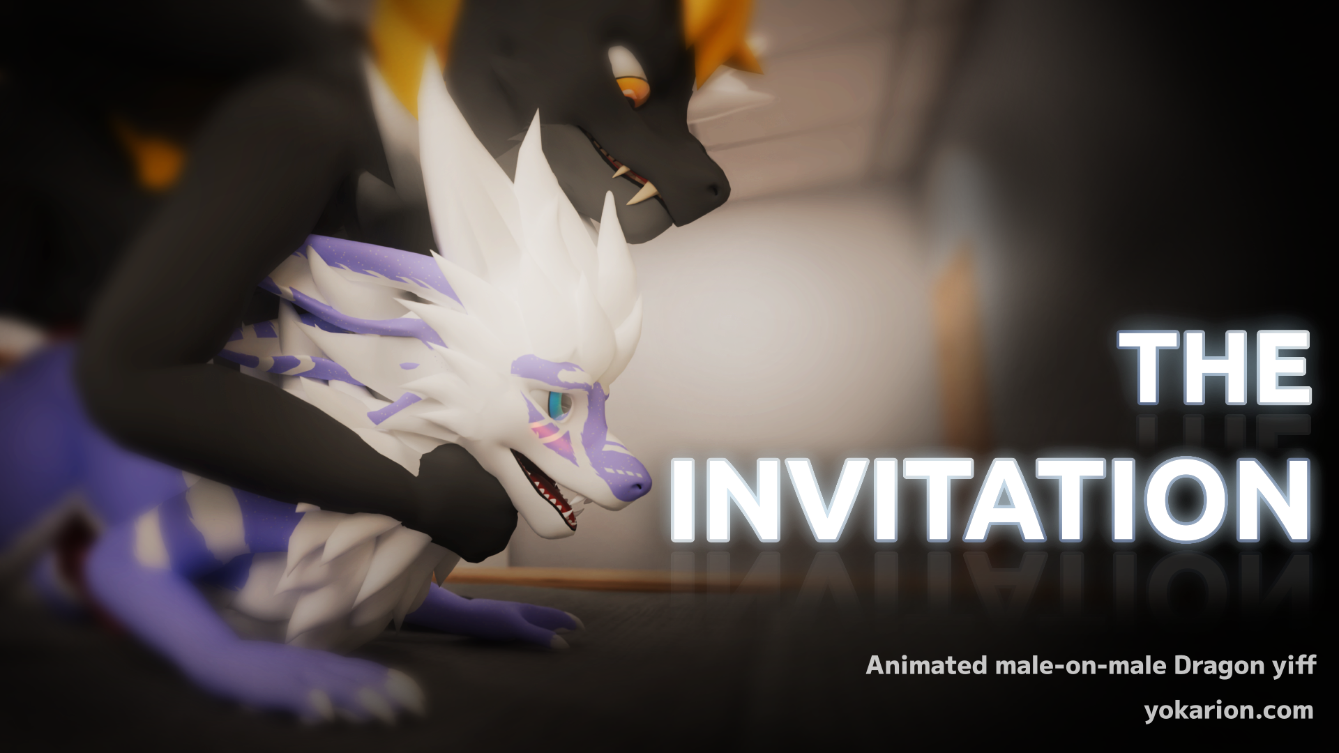 The Invitation. Animated yiff with dragons. Preview image.